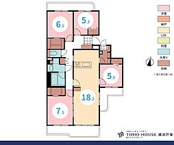 パークタウン茅ヶ崎6号棟 4LDKの間取図画像