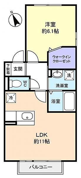 ジュネス ｜千葉県習志野市鷺沼2丁目(賃貸アパート1LDK・2階・41.26㎡)の写真 その4