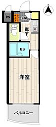 淡路ハイツ 1Kの間取図画像