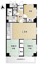 谷町グリーンハイツ 3LDKの間取図画像