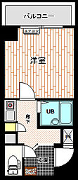 淡路ハイツ 1Kの間取図画像