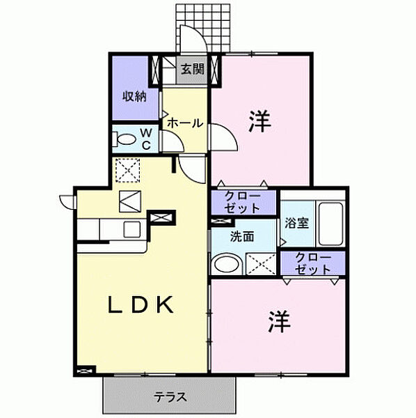 コンフォートハイム ｜大阪府高槻市西真上2丁目(賃貸アパート2LDK・1階・56.83㎡)の写真 その2