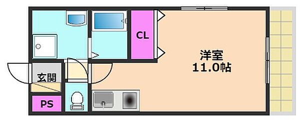 ベルファ古曽部 ｜大阪府高槻市古曽部町2丁目(賃貸マンション1R・1階・29.56㎡)の写真 その2