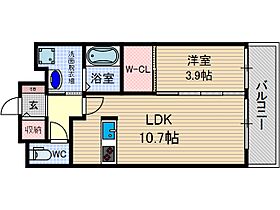 大阪府茨木市若園町（賃貸マンション1LDK・2階・38.70㎡） その2