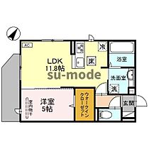 大阪府高槻市南芥川町（賃貸アパート1LDK・1階・42.79㎡） その2