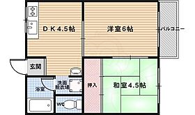 ハイツ野村  ｜ 京都府京都市右京区北嵯峨北ノ段町（賃貸アパート2K・1階・39.00㎡） その2