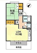 セジュール金閣  ｜ 京都府京都市北区平野桜木町（賃貸アパート1LDK・1階・40.41㎡） その2