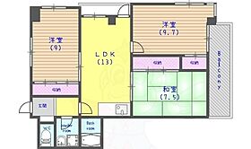 京都府京都市西京区松室追上ゲ町（賃貸マンション3LDK・3階・83.02㎡） その2