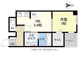 増田屋ビル 1DKの間取図画像