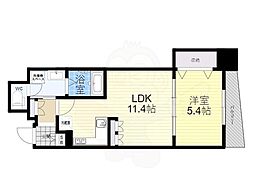 リーガル京都西陣2 1LDKの間取図画像