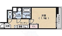 アスヴェル京都市役所前2 1Kの間取図画像
