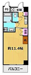 グランパーク・ポラリス 1Kの間取図画像