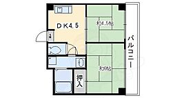 Yコーポ 2DKの間取図画像