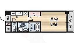 カスタリア京都西大路 1Kの間取図画像
