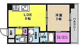 カーサフィオーレ桂 1LDKの間取図画像
