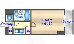 ライオンズマンション鴨川北 1Kの間取図画像