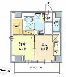 Sha Maison 御幸町御池 1DKの間取図画像