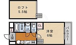 ロフティ智恵光院南 1SKの間取図画像