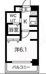エステムプラザ京都御所ノ内レギア 1DKの間取図画像