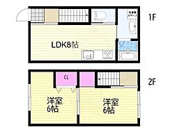 フローリァン御前 2LDKの間取図画像