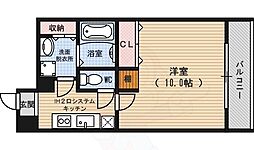 Lucra京都三条油小路 1Kの間取図画像