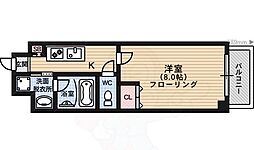クリスタルグランツ京都御所北 1Kの間取図画像