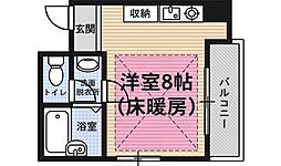 グランシティ 1Kの間取図画像