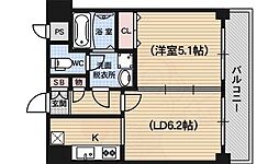 アーバネックス室町 1LDKの間取図画像