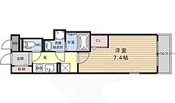 Grange四条大宮 1Kの間取図画像