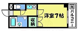 アヴニールK 1Kの間取図画像