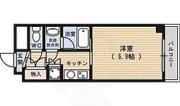 宝源ビル 1Kの間取図画像