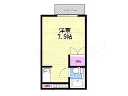 グランタック竜安寺 1Kの間取図画像