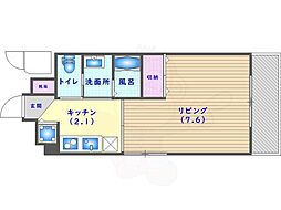 ラ・ティーダ上桂 1Kの間取図画像