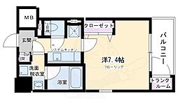 クリスタルグランツ京都御所西 1Kの間取図画像