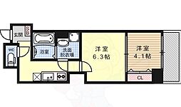 ベラジオ京都西大路2 2Kの間取図画像