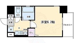 ベラジオ二条城前 1Kの間取図画像