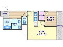 Condominio481 1LDKの間取図画像