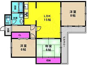 京都府京都市西京区上桂御正町（賃貸マンション3LDK・3階・81.00㎡） その2