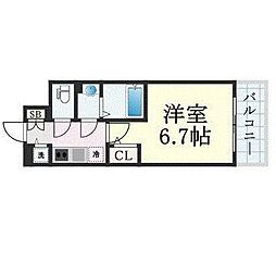 大阪市東淀川区東淡路4丁目マンション 1Kの間取図画像