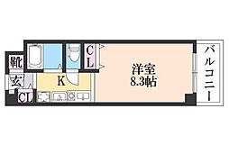 ラ・エスポワール 1Kの間取図画像