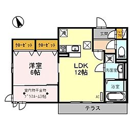 セジュールエピ 1LDKの間取図画像