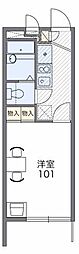 レオパレスウィニングロード 1Kの間取図画像