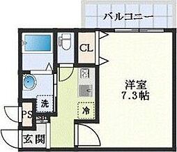 大阪市東淀川区柴島2丁目マンション 1Kの間取図画像