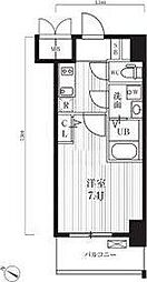 アプリーレ中之島 1Kの間取図画像