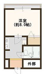 ミュゼ西淡路 1Kの間取図画像