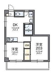レオパレス康徳ハイツ 11SDKの間取図画像