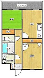 テラート1 2DKの間取図画像