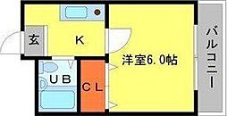 メゾンワタナベ 1Kの間取図画像