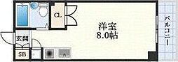 東明マンション江坂 ワンルームの間取図画像