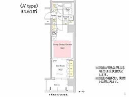 Urbanex江坂広芝 1LDKの間取図画像